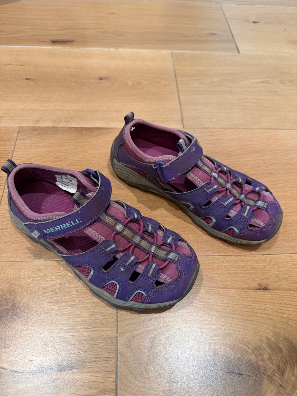 Merrell Kids Purple and Pink Closed-Toe Outdoor Sandals